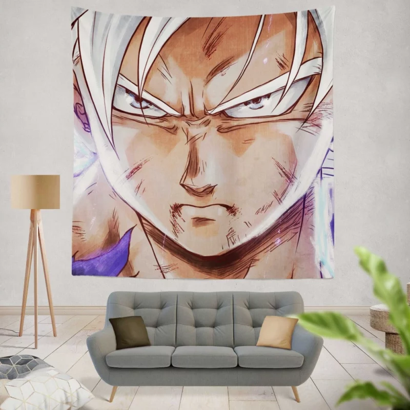 The Mystery of Goku White-Haired Form Anime Wall Tapestry