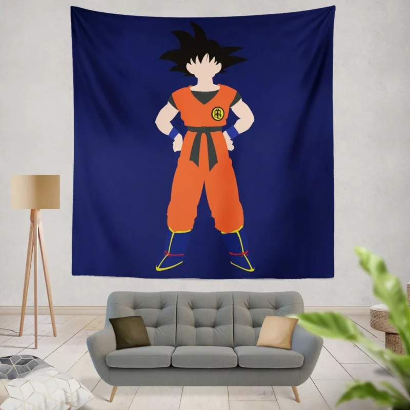 The Unstoppable Goku in Dragon Ball Z Anime Wall Tapestry