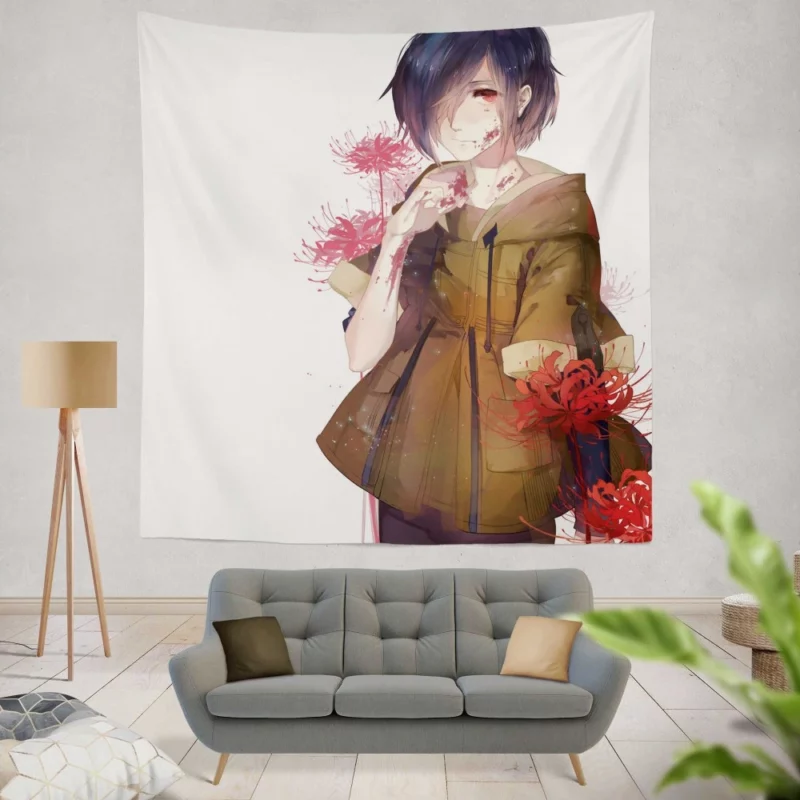 Touka Kirishima Aegis of Ghoul Anime Wall Tapestry