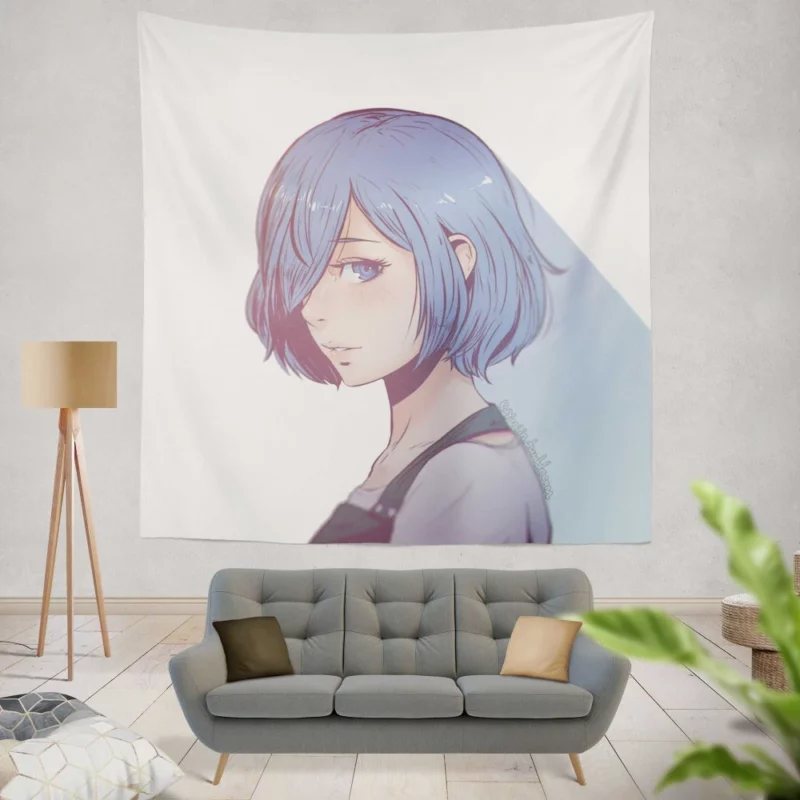 Touka Kirishima Azure Gaze Anime Wall Tapestry