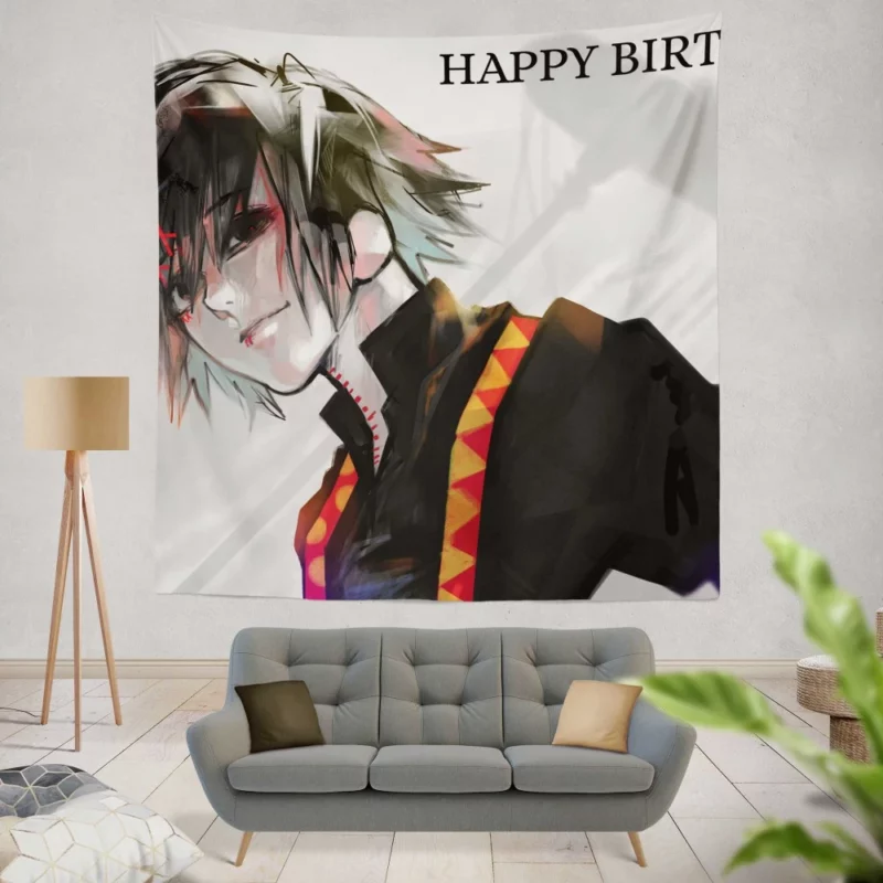 Touka Kirishima Blossoming Ghoul Anime Wall Tapestry