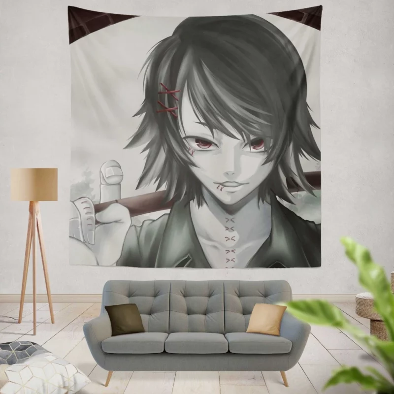 Touka Kirishima Fierce Protector Anime Wall Tapestry