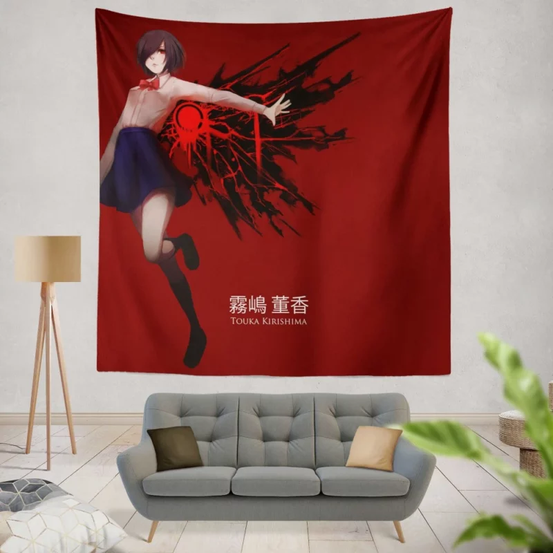 Touka Kirishima Ghoul Warrior Anime Wall Tapestry