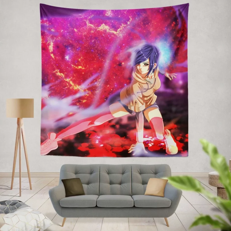 Touka Kirishima Ghoul with Purple Hair Anime Wall Tapestry