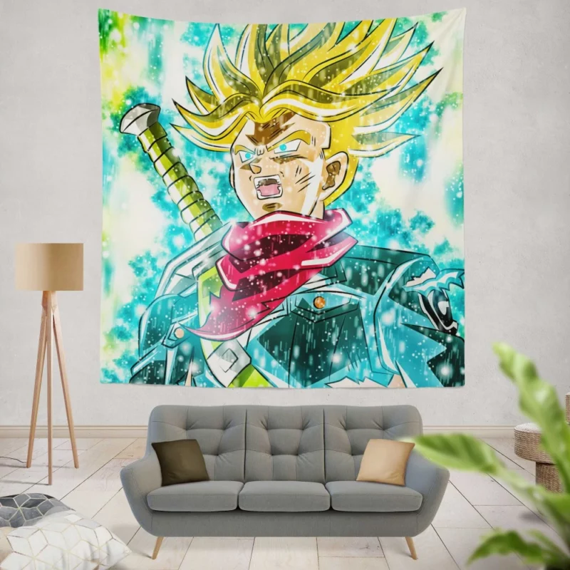Trunks Role in Dragon Ball Super Anime Wall Tapestry