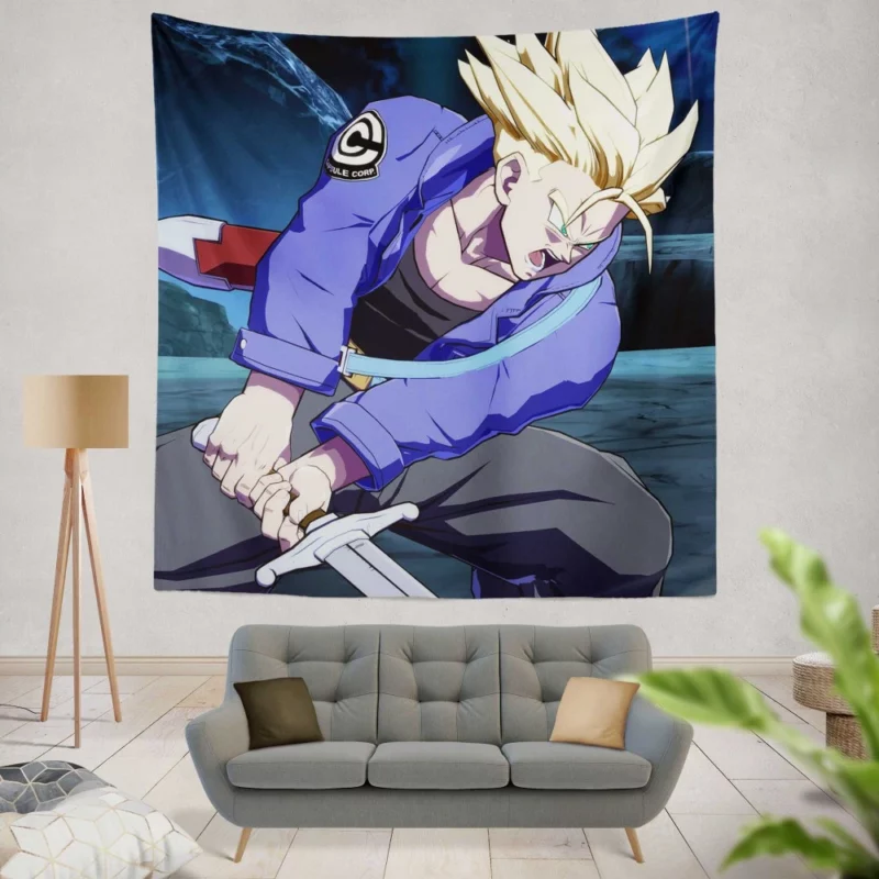 Trunks in Dragon Ball FighterZ Anime Wall Tapestry