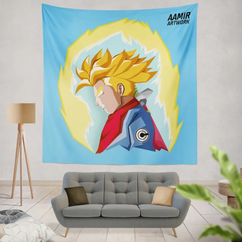 Trunks in Dragon Ball Super Anime Wall Tapestry