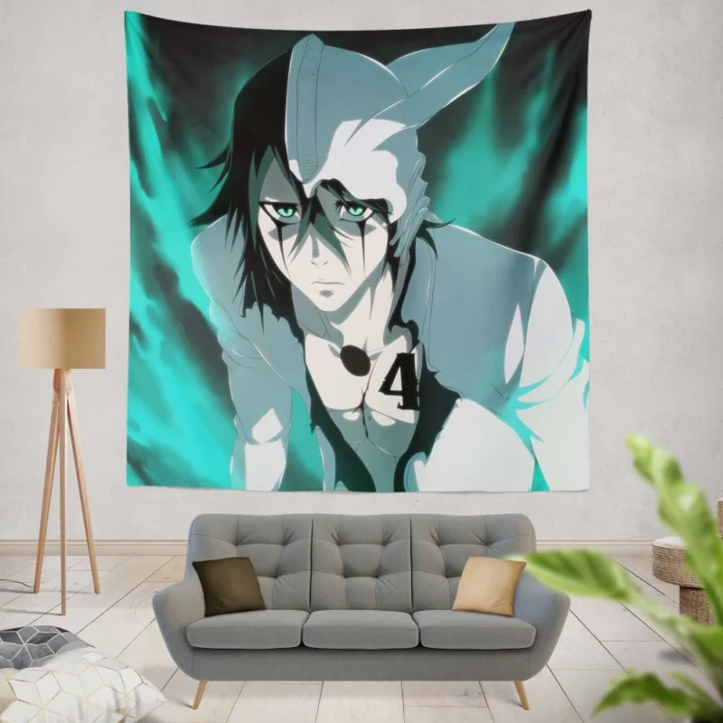 Ulquiorra Cifer Masked Menace Anime Wall Tapestry