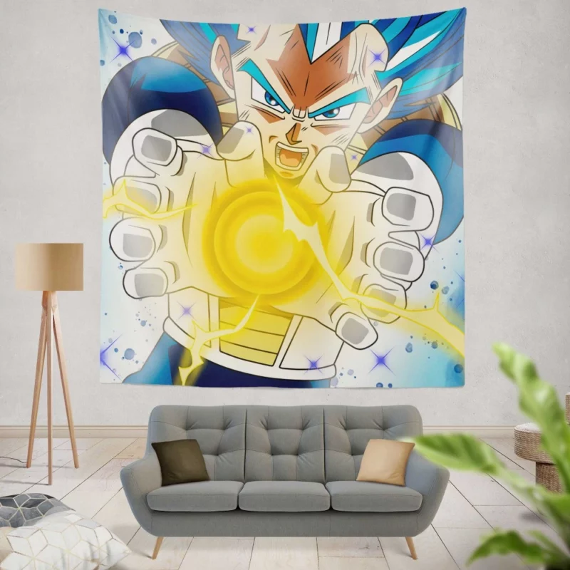 Ultimate Form SSJ Blue Vegeta Anime Wall Tapestry