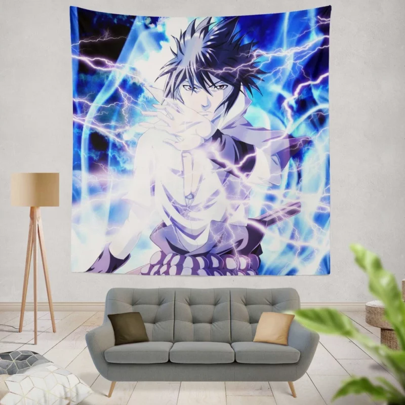 Unbreakable Bond Naruto and Sasuke Anime Wall Tapestry