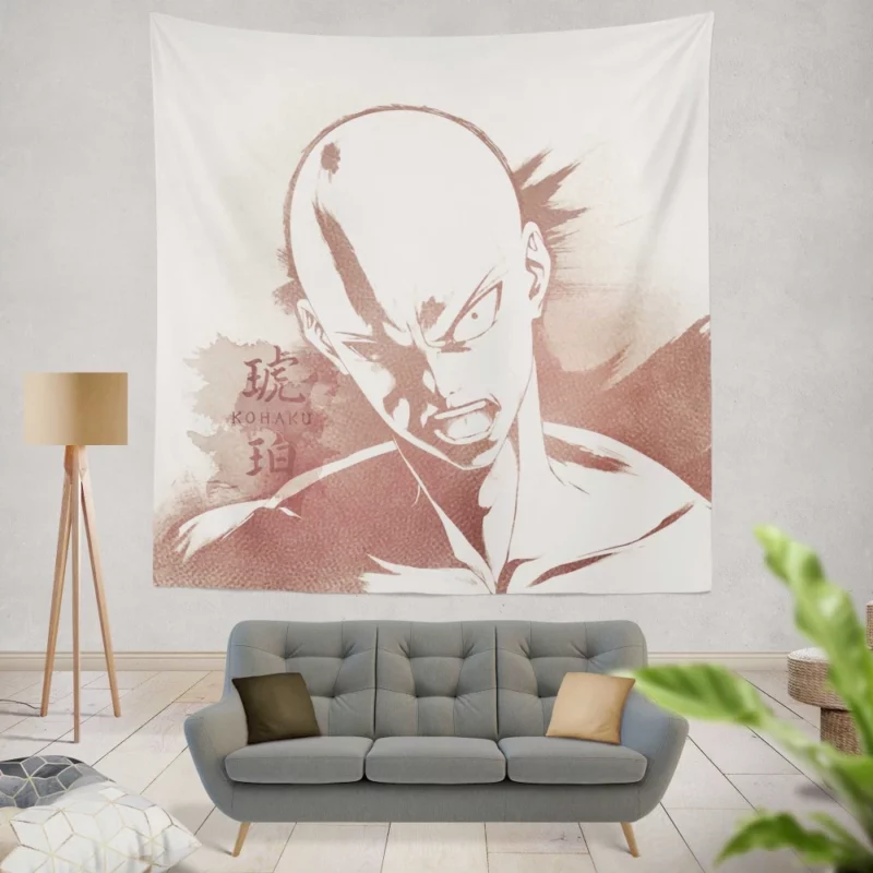 Unleash the Bald Fury Anime Wall Tapestry