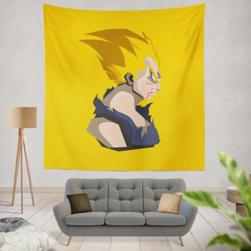 Vegeta Ascension to Super Saiyan Anime Wall Tapestry