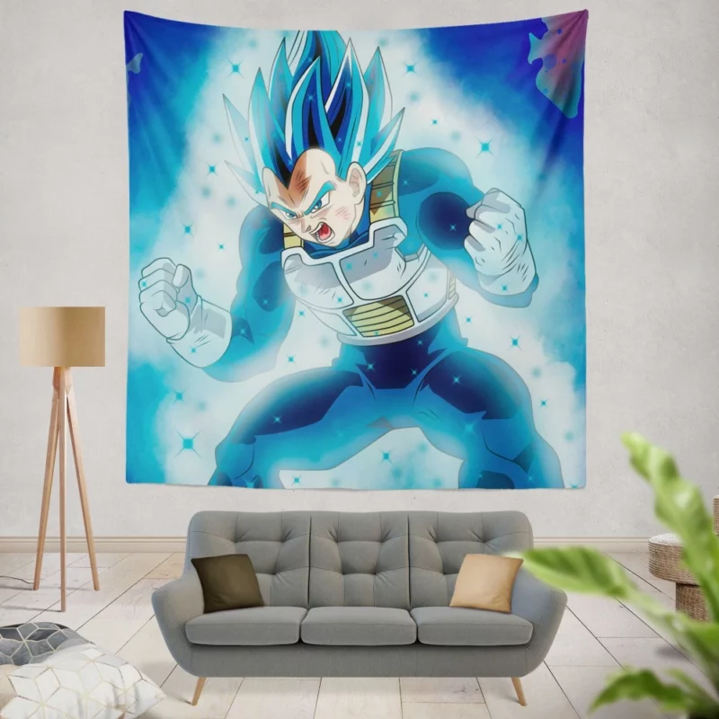 Vegeta Super Saiyan God Anime Wall Tapestry