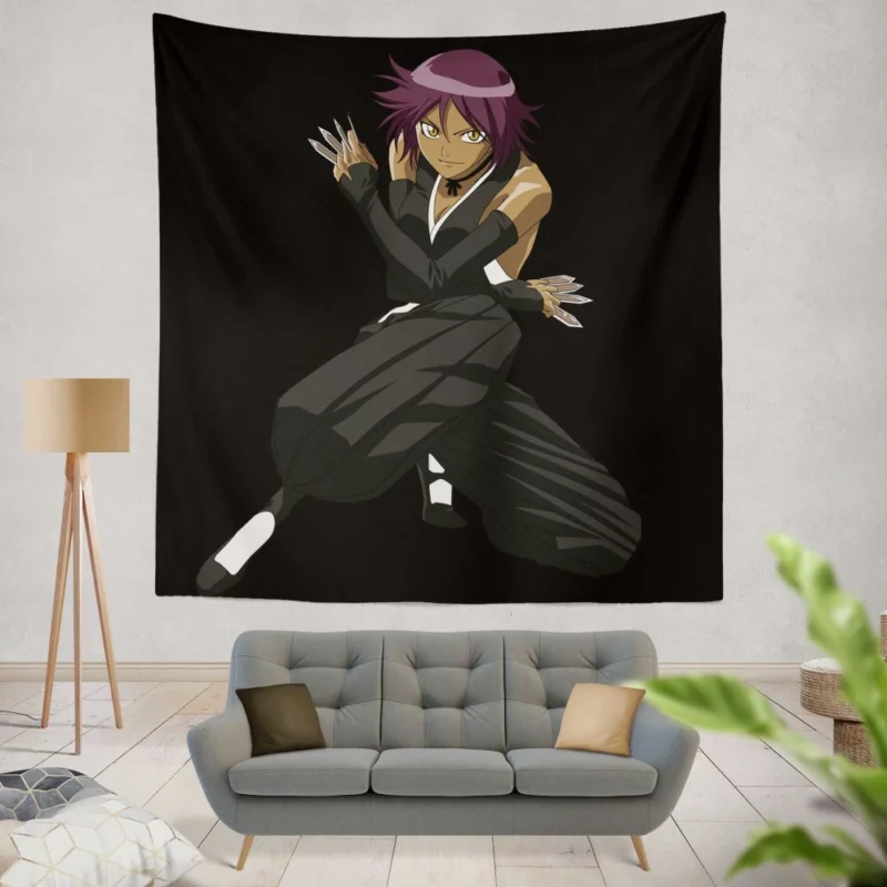 Yoruichi Shihôin Catlike Grace Anime Wall Tapestry