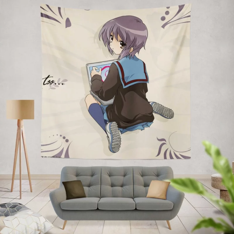 Yuki Nagato Mysterious Existence Anime Wall Tapestry