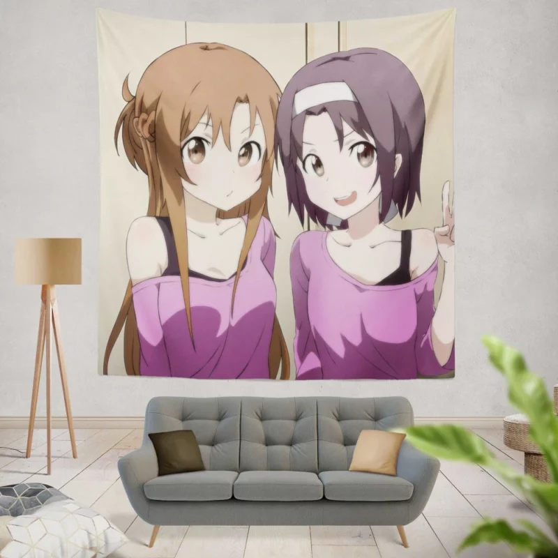 Yuuki Konno Mirroring Asuna Yuuki Spirit Anime Wall Tapestry