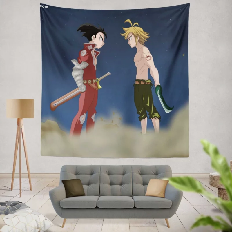 Zeldris and Meliodas Sibling Rivalry Anime Wall Tapestry