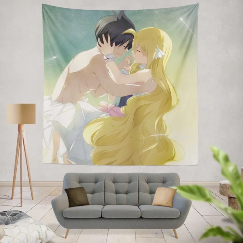 Zeref and Mavis Tragic Love Story Anime Wall Tapestry