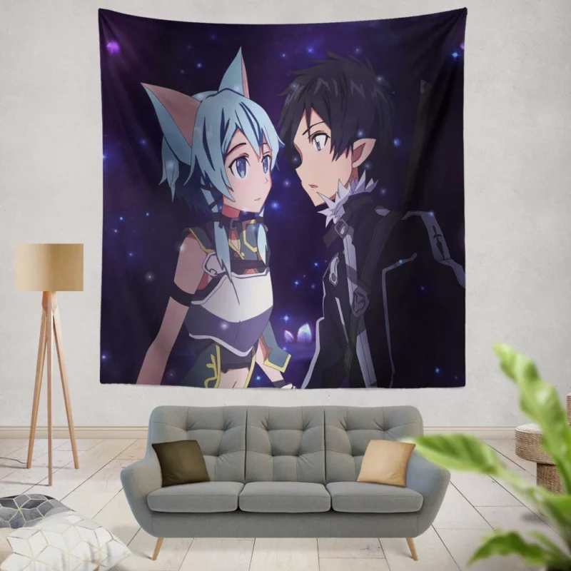 Zeref and Ochaco Uraraka Unexpected Alliance Anime Wall Tapestry